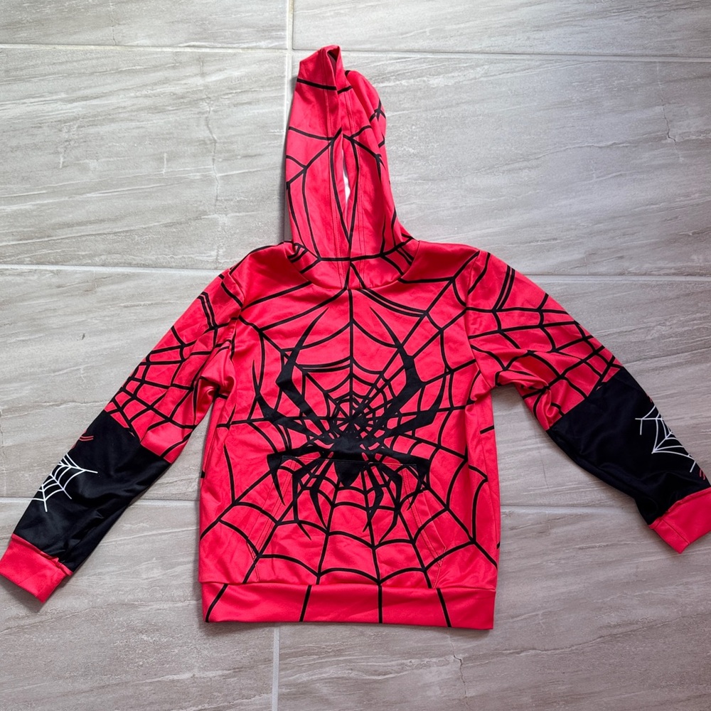 Spider-Man Boys Medium Pull‎ Over Hoodie Long Sleeve Lightweight kangaroo Pocket